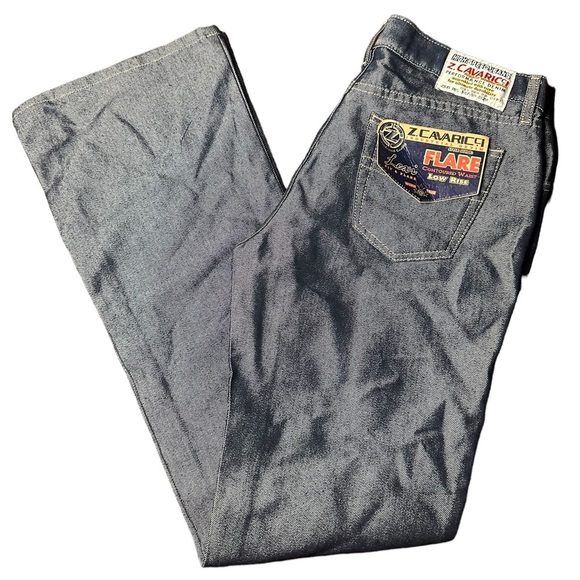 Z. Cavaricci Flare Contoured Waist Low Rise sz 9 Women’s Y2K Denim Made in USA - Picture 1 of 8
